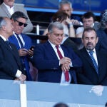 Joan Laporta, en el palco del Getafe
