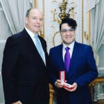 Príncipe Alberto II de Mónaco y Manel Dalgó 