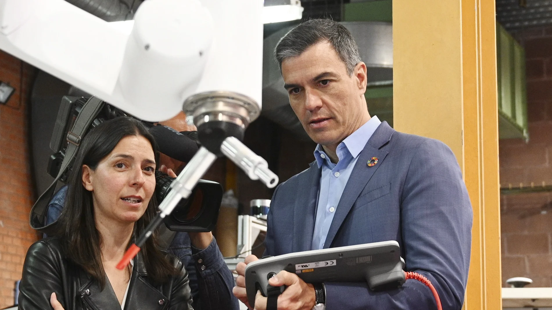 El presidente del Gobierno, Pedro Sánchez, ayer en la Universidad Carlos III de Madrid
