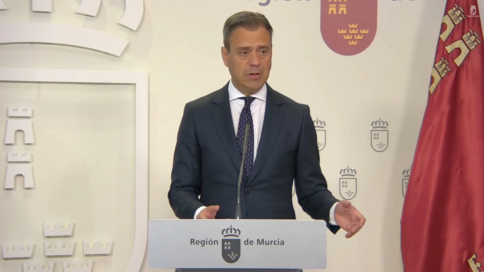 El consejero de Presidencia, Turismo, Cultura, Juventud, Deportes y Portavocía, Marcos Ortuño