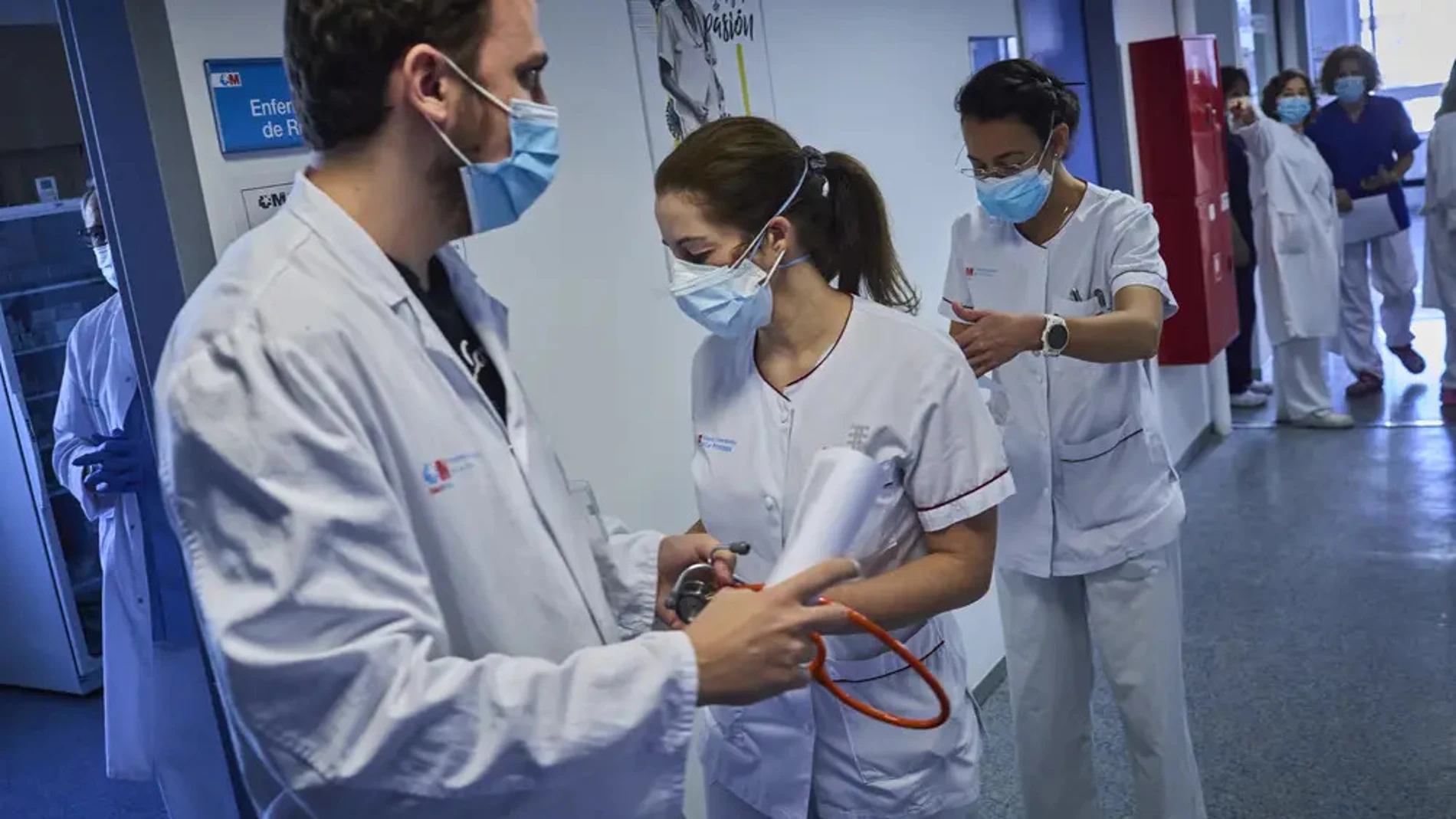 Profesionales sanitarios en el Hospital La Princesa de Madrid el pasado 3 de abril de 2023.