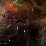 Un cráter de veinte metros en la ciudad de Belgorod tras estrellarse un caza Su-34