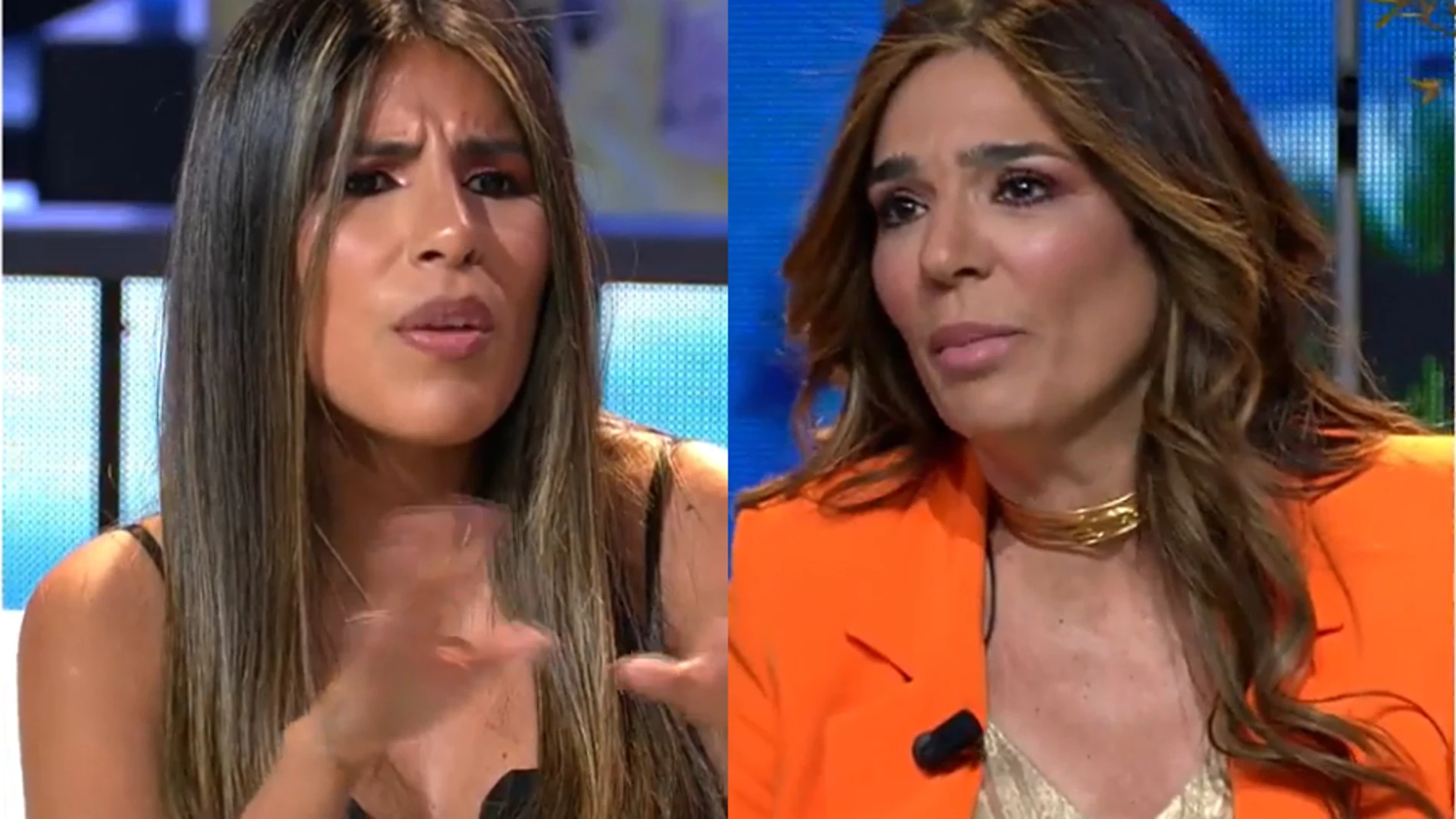 Isa Pantoja y Raquel Bollo en el plató de 'Supervivientes 2023'