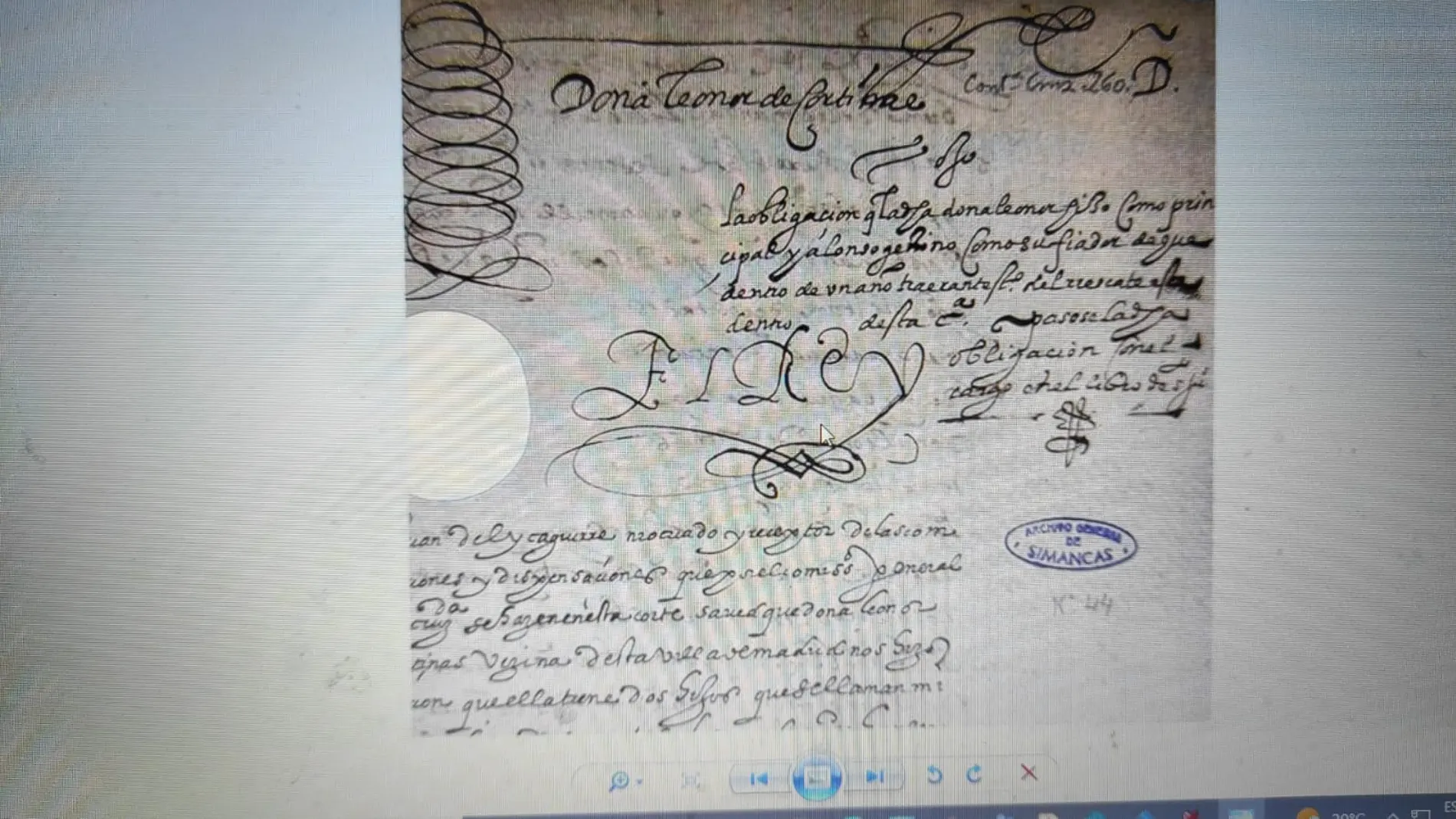 La carta escrita por la madre de Cervantes