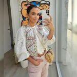 Paula Echevarría con look de Mango.