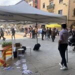 La carpa del Partido Popular en Vic