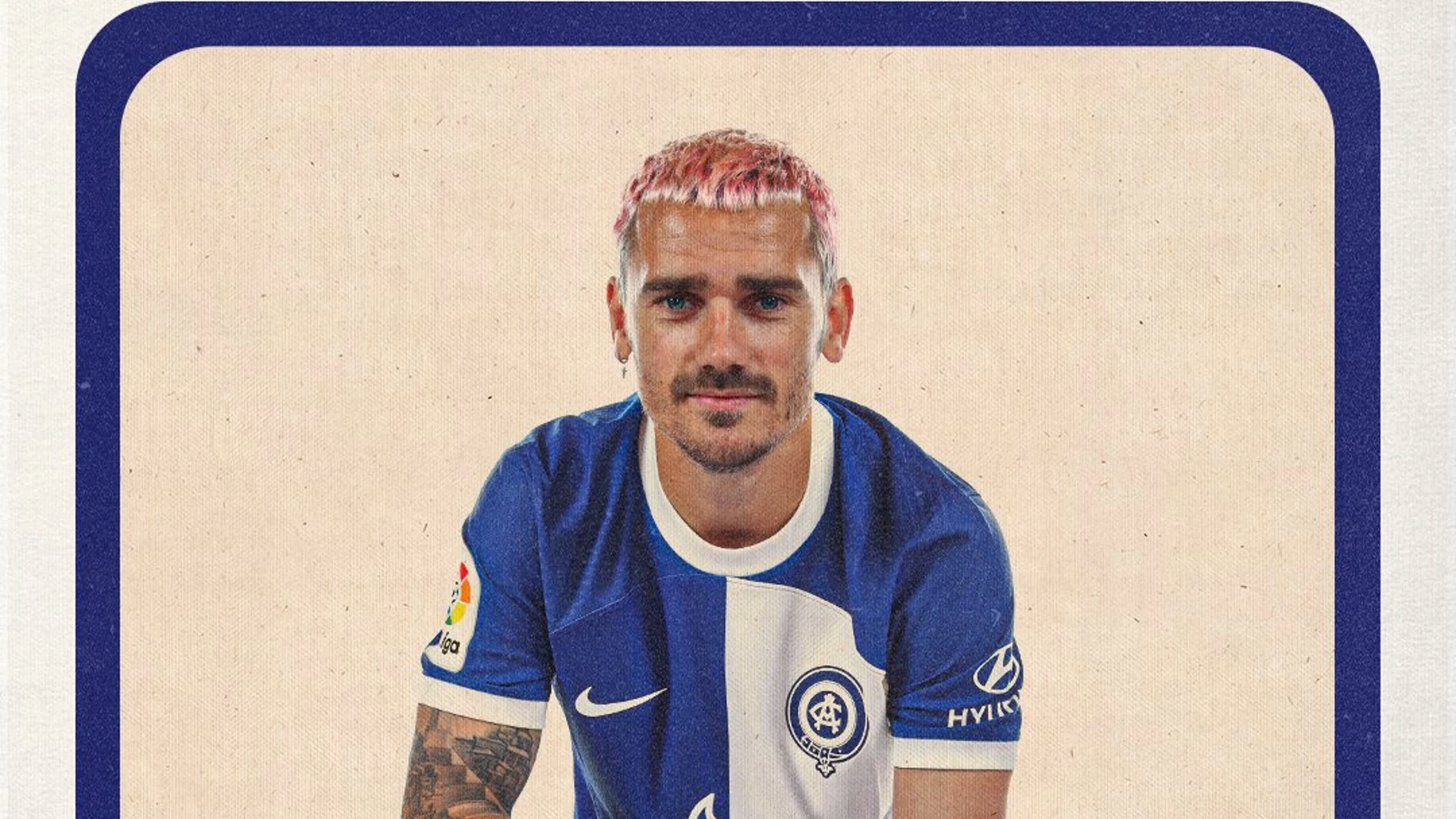 Griezmann, con la camiseta homenaje a los fundadores