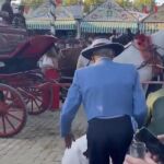 Captura del vídeo en el que el caballista golpea al animal