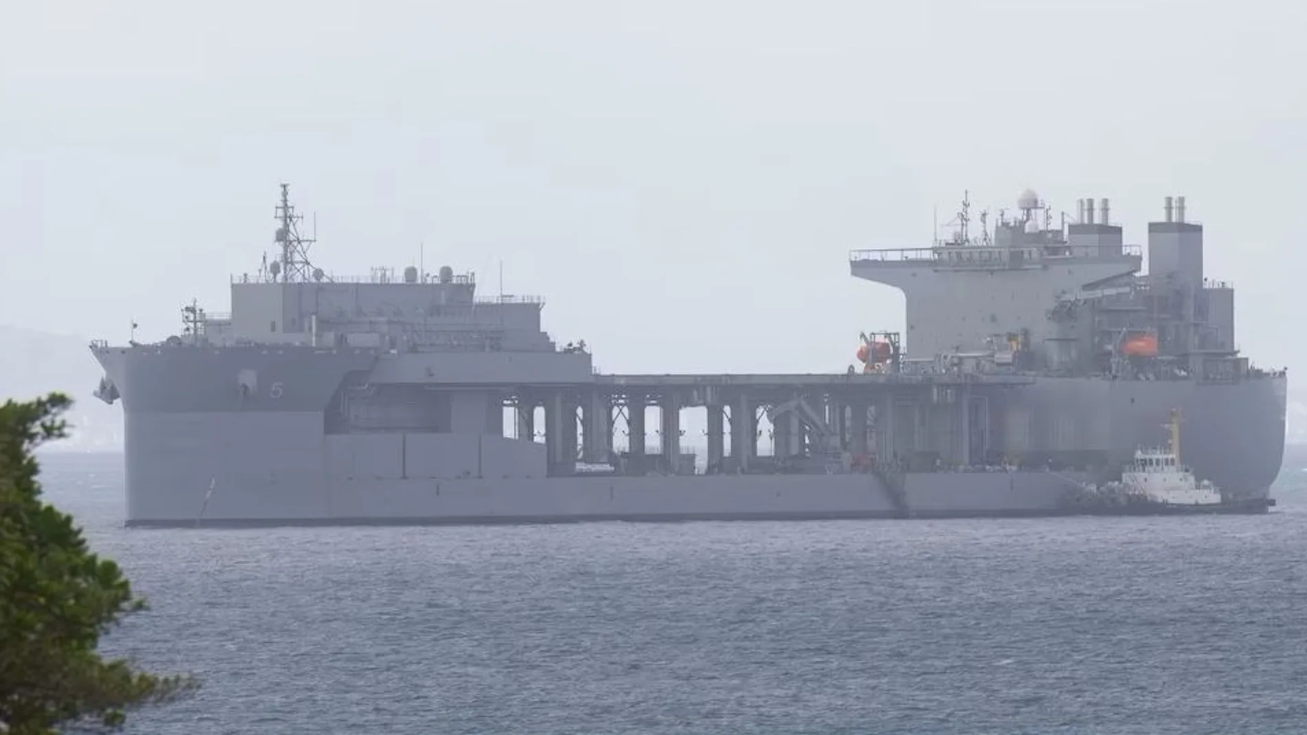 Imagen de la Base Marítima Expedicionaria USS Miguel Keith (ESB 5) de la US Navy