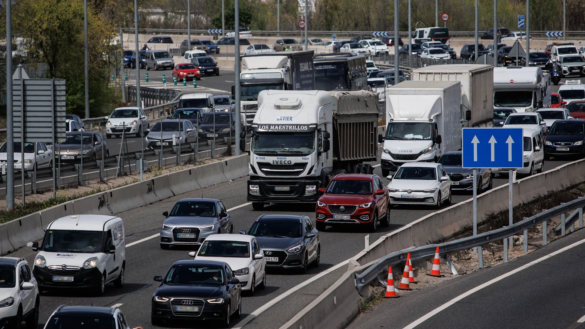 Retenciones en las salidas de Madrid