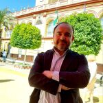 Alberto Sanromán, en la plaza de Corredera