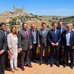 El presidente de Castilla y León, Alfonso Fernández Mañueco, respalda a los candidatos del PP de Castilla La Mancha
