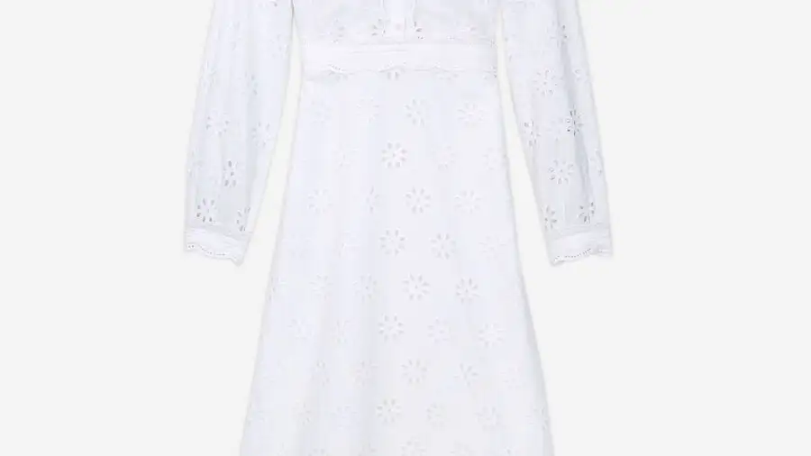 Vestido largo bordado 