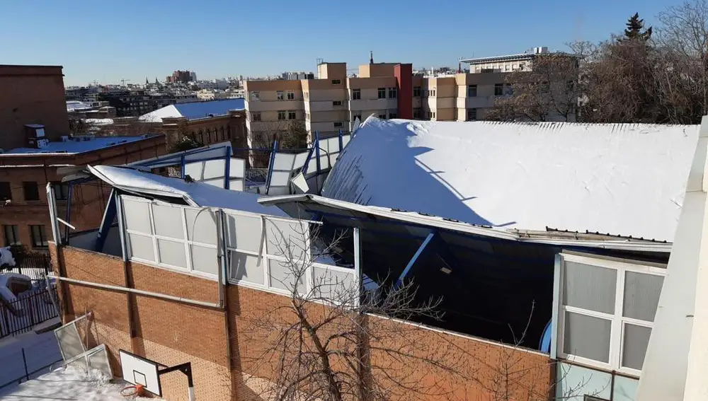 El pabellón polideportivo colapsó con Filomena