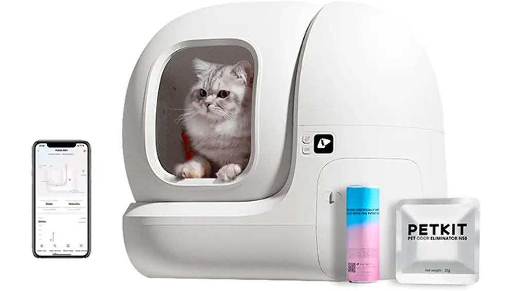 Arenero para gatos con autolimpieza Pura Max de Petkit.