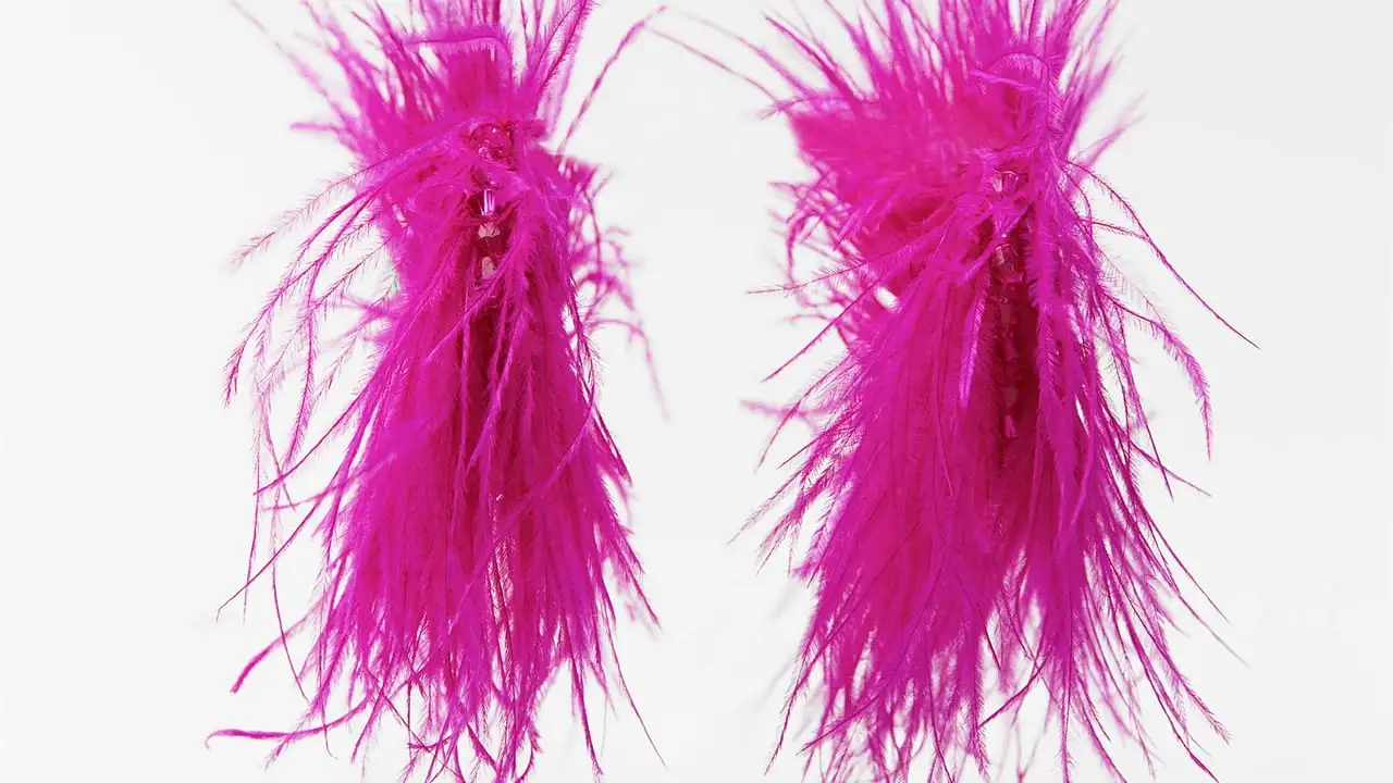 Pendientes plumas