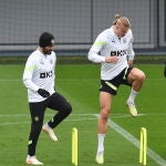 Haaland, con Gündogan en el último entrenamiento del City