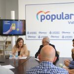 María José Catalá esta mañana durante su reunión con los sindicatos policiales