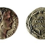 Imagen de archivo de monedas antiguas. 