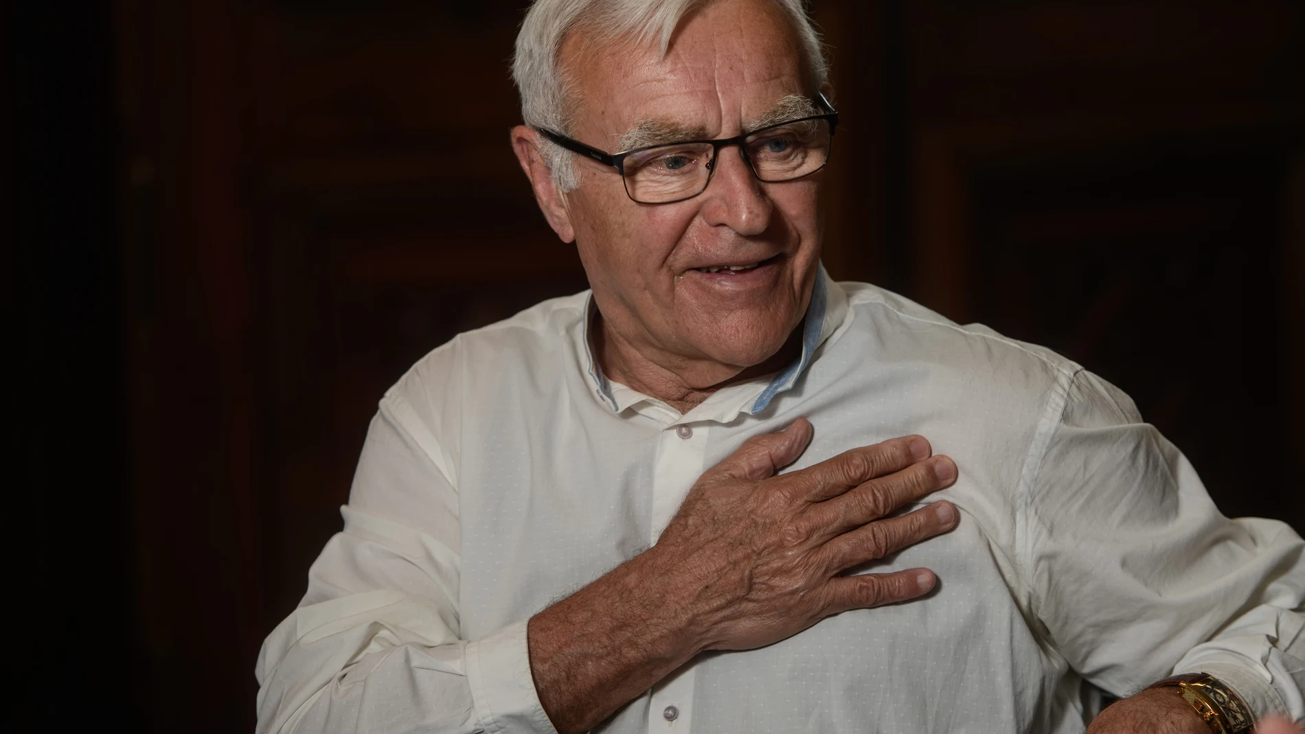 Joan Ribó, en un momento de la entrevista concedida a LA RAZÓN