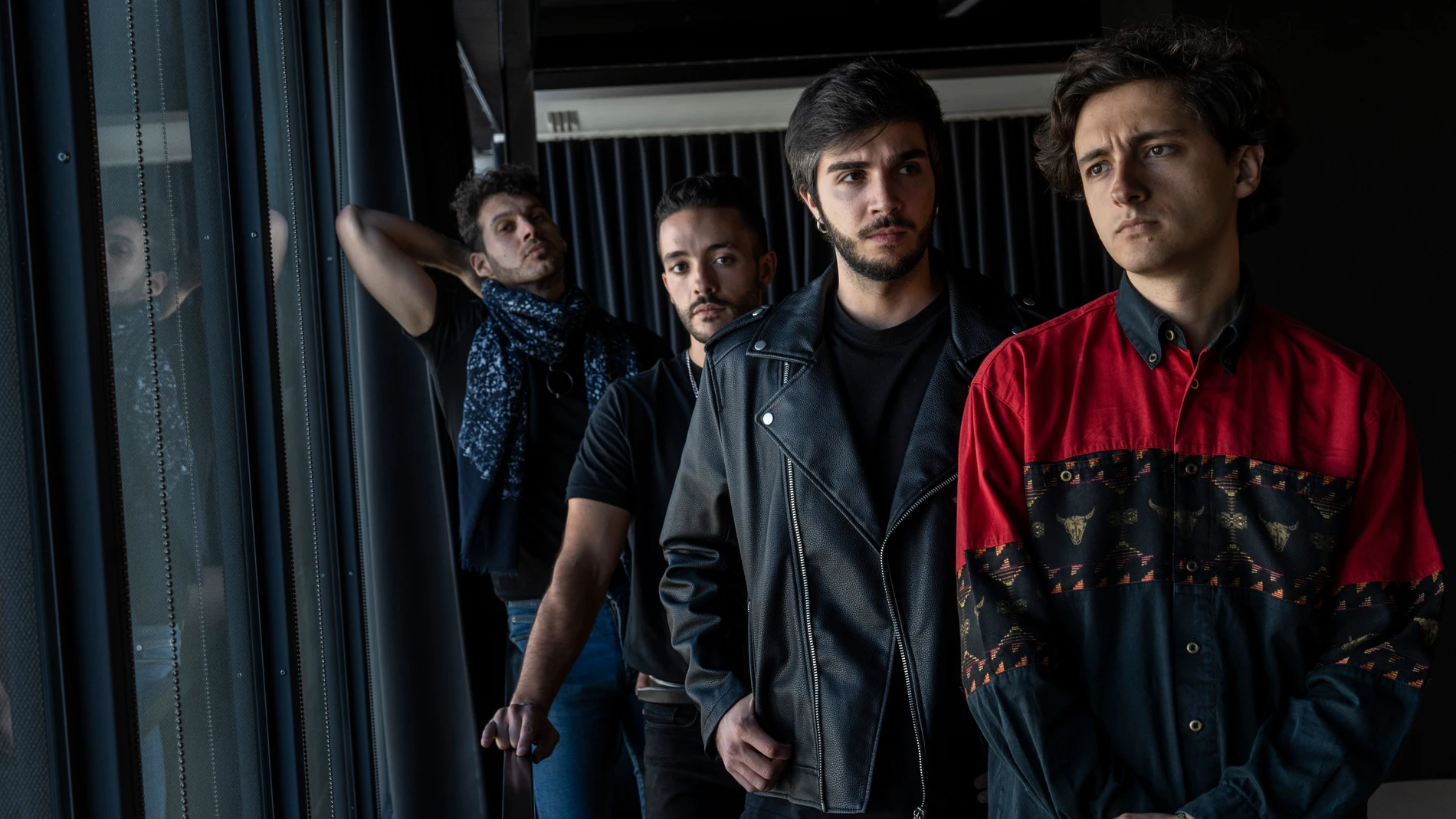 Desde la izquierda, Jota, Pepe, Dani y Antonio, batería, bajo, guitarra y voz respectivamente de Arde Bogotá