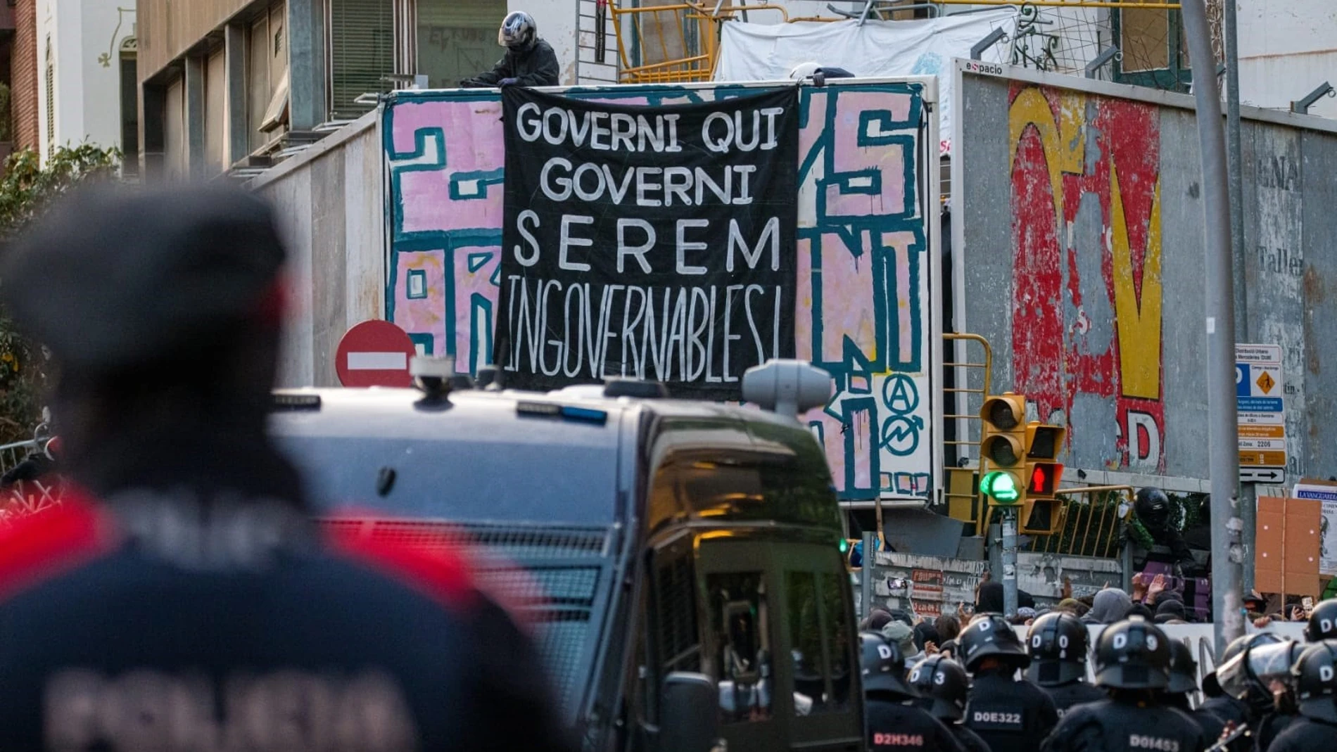 Los manifestantes de Desokupa en Barcelona se dispersan en la plaza Bonanova