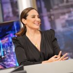 Tamara Falcó durante la tertulia en el plató de 'El Hormiguero'