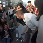 Jorge Ponce en la Gran Vía de Madrid