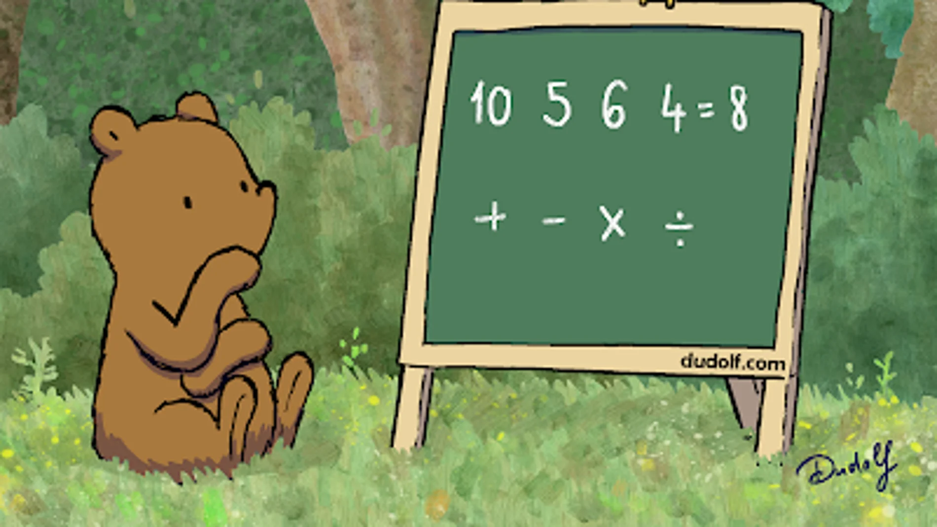 Lo que nos pide este desafío es que resolvamos la ecuación utilizando únicamente tres de los símbolos matemáticos