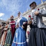 Gigantes y cabezudos en el centro de la capital