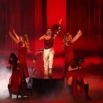 Blanca Paloma from Spain performs on stage at the Grand Final of the 67th annual Eurovision Song Contest (ESC) at the M&S Bank Arena in Liverpool, Britain, 13 May 2023. Liverpool is hosting the 2023 Eurovision Song Contest on behalf of Ukraine.