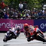 Márquez, en un momento de su lucha con Jorge Martín