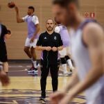 Chus Mateo, en el entrenamiento previo al viaje a Kaunas