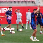 Último entrenamiento del Sevilla en el Sánchez-Pizjuán