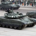 Un tanque T-72 ruso