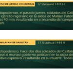 Reivindicaciones de atentados en español