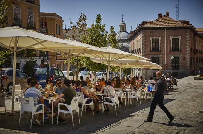 Ambiente de terrazas en el centro de Madrid