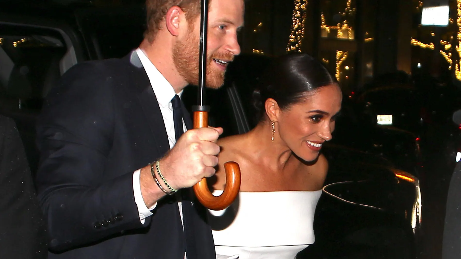 Prince Harry and Meghan Markle arriving at the Ripple of Hope Award in New York, NY on December 6, 2022.