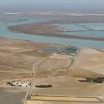 Paisaje de las marismas del Guadalquivir de Trebujena, el área en el que se proyecta una macrourbanización, campo de golf y 300 viviendas