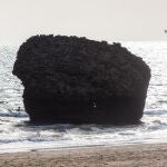 El popular "tapón" de Matalascañas, ubicado en el litoral de Almonte (Huelva)