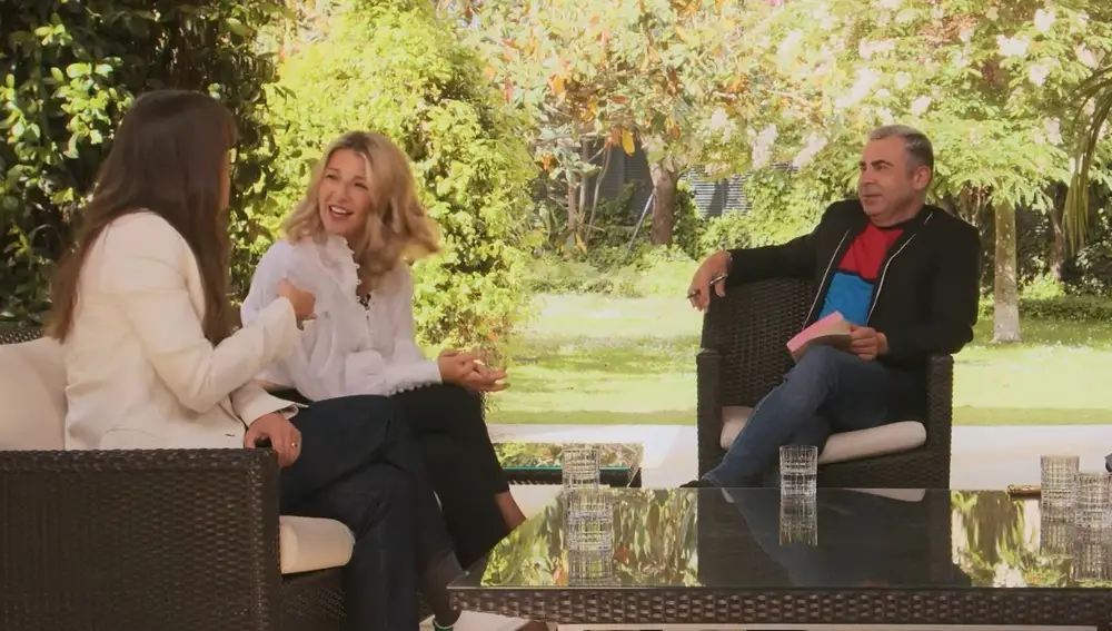 Yolanda Díaz, Jorge Javier Vázquez y Paloma Rando