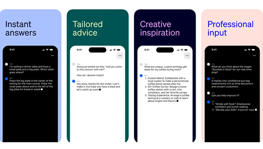 App de ChatGPT para iOS.