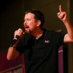 Pablo Iglesias apoya en Palma a la candidata de Unidas Podemos a la Presidencia del Govern balear