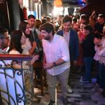 El candidato del PPRM a la presidencia de la Comunidad, Fernando López Miras, en un acto con jóvenes