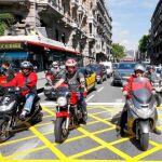 Motoristas en Barcelona