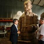La pieza tiene once metros de altura y es obra de José Manuel García, 'Patxi'