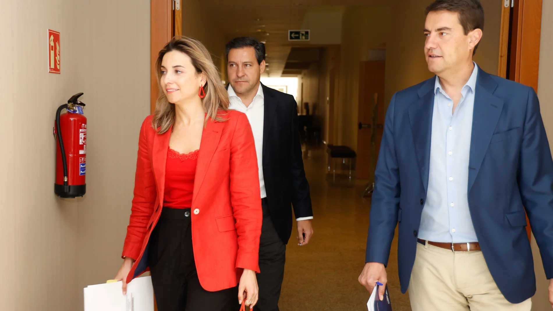 De la Hoz e Ibáñez a su llegada a la Junta de Portavoces