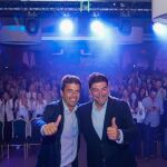 El candidato a la Presidencia de la Generalitat, Carlos Mazón, y el alcalde de Alicante y candidato, Luis Barcala
