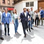 El candidato del PPRM a la Presidencia, Fernando López Miras, tras hacer balance de la campaña electoral