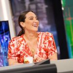 Tamara Falcó con vestido de su marca en 'El Hormiguero'.